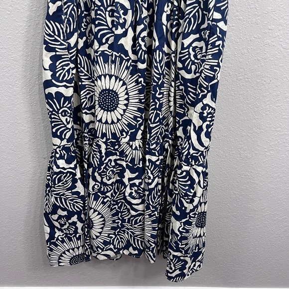 Anthropologie Forever that girl blue white floral dress in size medium - Picture 13 of 15